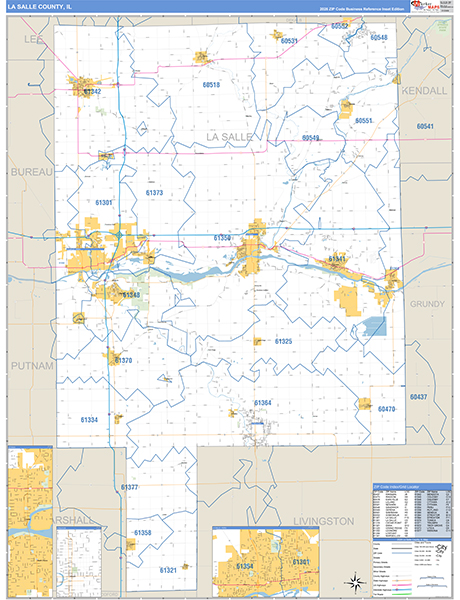 La Salle County, IL Zip Code Map